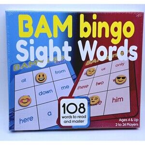 The Bambino Tree BAMbingo Sight Words Educational Board Game New Sealed